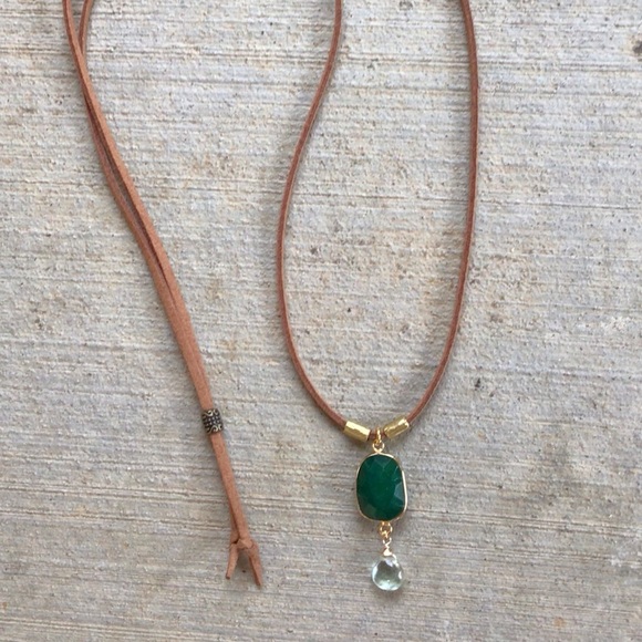 Suede Cord sundance charm artisan Necklace - Picture 10 of 11